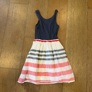 GAP Navy and Pink Striped Casual Dress